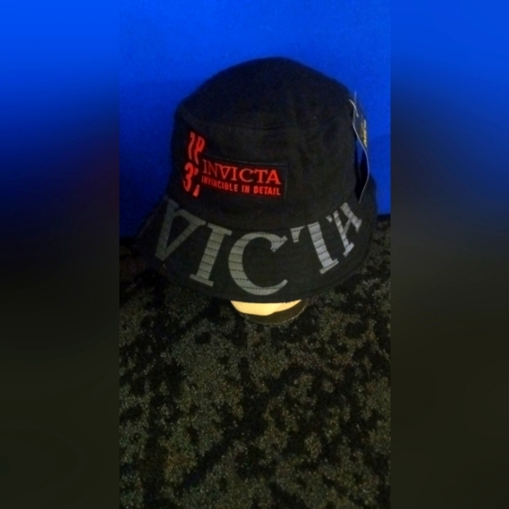 Invicta Men’s Black Bucket Hat with Red Logo